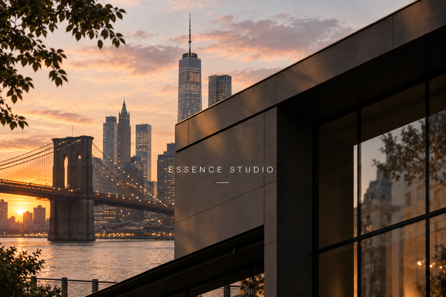 Modern web design workspace in New York City